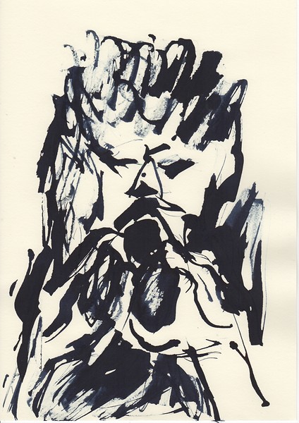 Obstesser 9 (12-teilig), 2018 &ndash; 29,7 x 21 cm; Tusche auf Papier