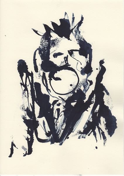 Obstesser 6 (12-teilig), 2018 &ndash; 29,7 x 21 cm; Tusche auf Papier