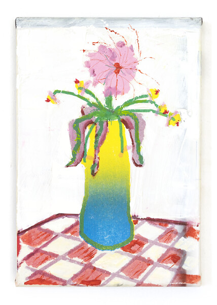 Johannes  Listewnik, Für Jasmin, Rework #21, 2020 &ndash; 35 × 24 cm; Öl und Acryl auf Papier auf Baumwolle und Keilrahmen; Foto: Studio Johannes Listewnik