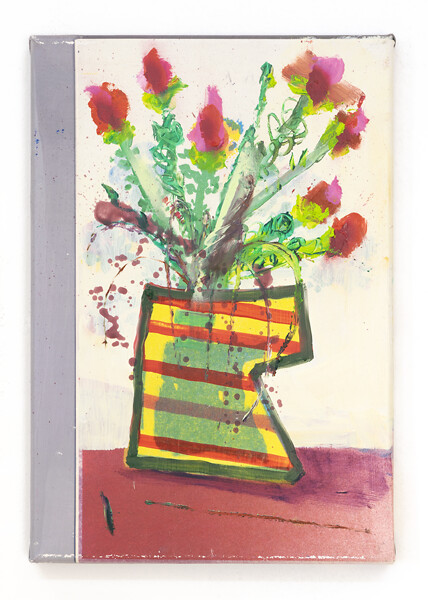 Johannes  Listewnik, Für Jasmin, Rework #1,; 2020 &ndash; 35 × 24 cm; Öl und Acryl auf Papier auf Baumwolle und Keilrahmen; Foto: Studio Johannes Listewnik