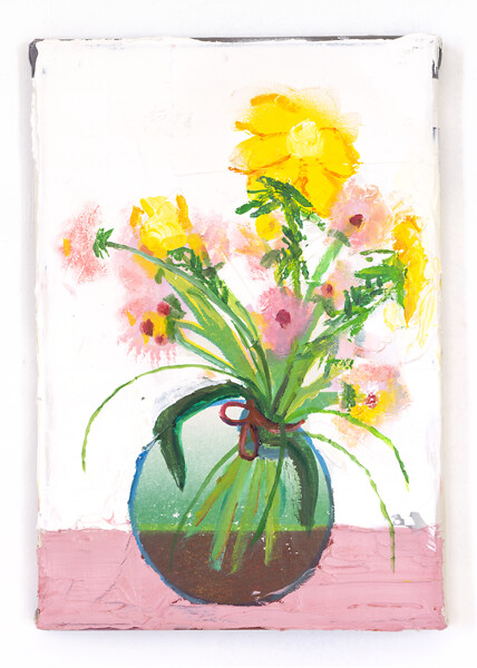 Johannes  Listewnik; Für Jasmin, Rework #15, 2020 &ndash; 35 × 24 cm; Öl und Acryl auf Papier auf Baumwolle und Keilrahmen; Foto: Studio Johannes Listewnik