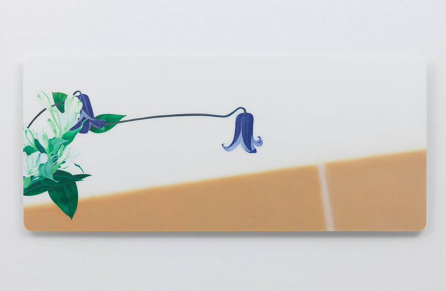 02-116 florre, 2016 &ndash; 60 x 138 x 4,5 cm; Öl/Acrylglas, Aluminiumschichtplatte