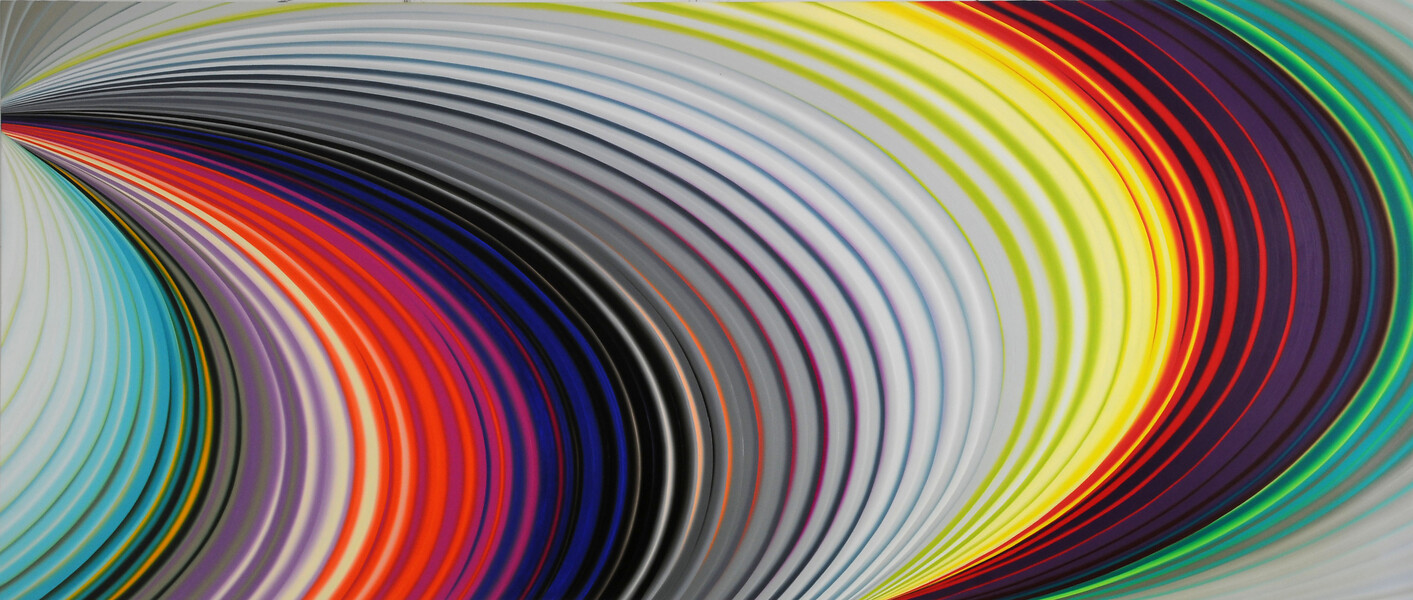 EP 202, 2024 &ndash; 110 x 255 cm; Öl auf Aluminium