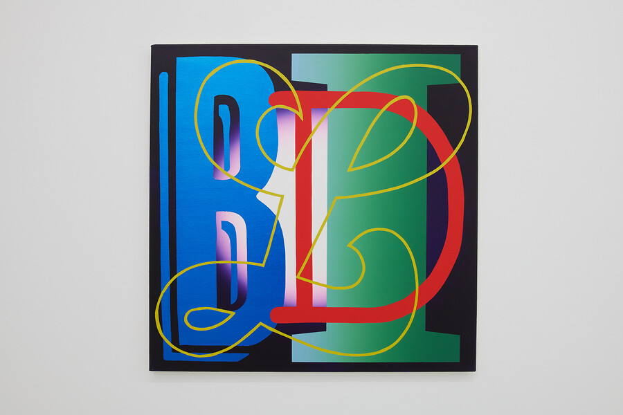 B 704 (Bild), 2024 &ndash; 80 x 80 cm; Acryl auf Leinwand; Foto: Annette Kradisch