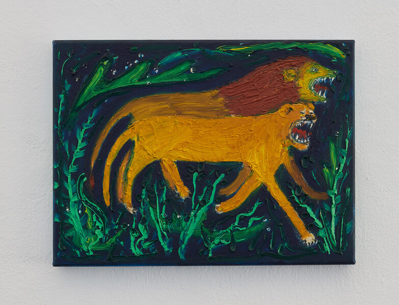 Immer unterwegs, 2024 &ndash; 30 x 40 cm; Öl und Acryl auf Leinwand; Foto: Annette Kradisch