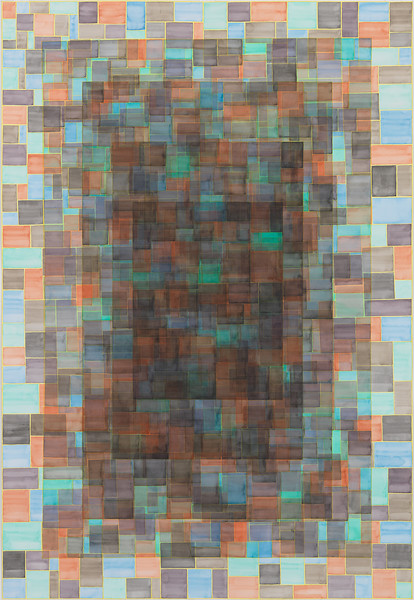 Erwartung (2), 2015 &ndash; Blattgröße: 150 x 104 cm; Aquarell; Foto: Annette Kradisch