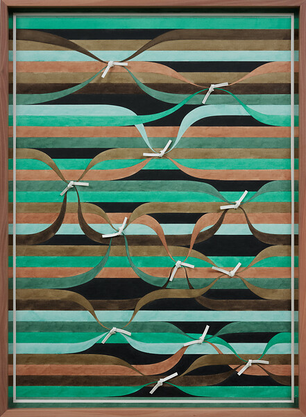 Naht (4), 2023 &ndash; 74 cm x 54 cm; Aquarell, Papier; Foto: Annette Kradisch