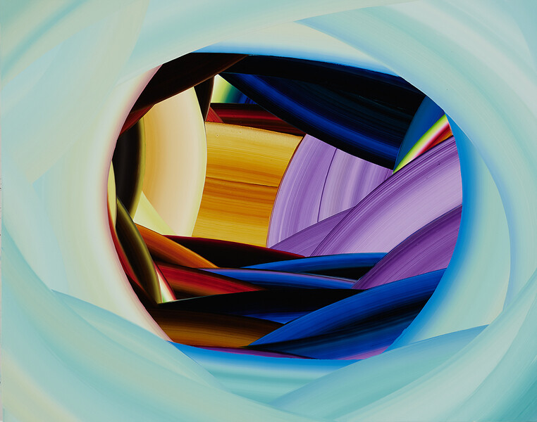 EP143 „Ametrin", 2020 &ndash; 34,3 x 43,4 cm; Öl auf Aluminium; Foto: Studio Gerhard Mayer