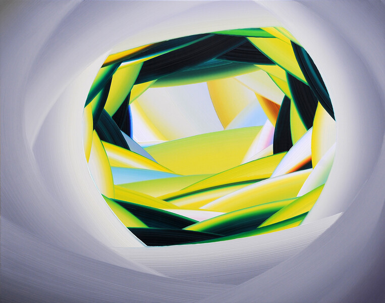 EP15 „Edelberyll“, 2022 &ndash; 34,3 x 43,4 cm; Öl auf Aluminium; Foto: Studio Gerhard Mayer