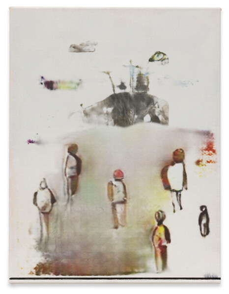 Untitled, 2019/22 &ndash; 60 x 40 cm; Pigmentdruck, Gesso, Acryl, Firnis auf Leinwand; Foto: Timo Ohler