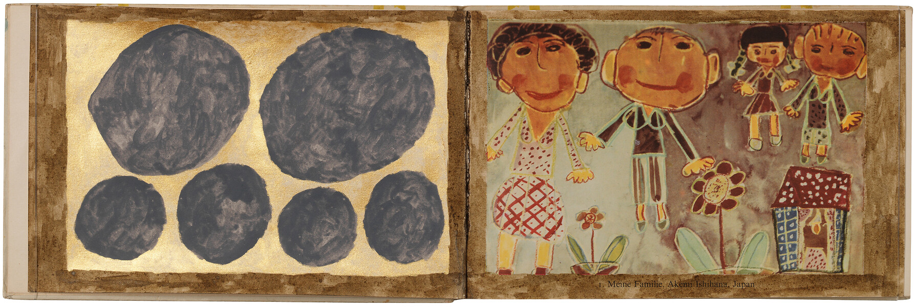 Ohne Titel (aus der Serie bearb. Bücher - Inselbücherei), 2018 &ndash; 12 x 36,6 x 1,5 cm; Tusche, Insel Bücherei Nr. 760, Nylon; Foto: Annette Kradisch