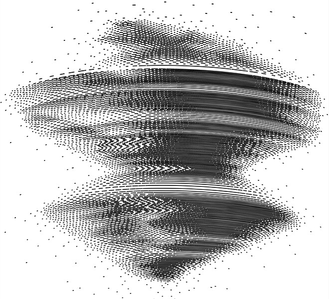 Vinylplot # 55, 2020 &ndash; Ed. 5; 300 x 300 cm; Folienplot aus matt schwarzer Vinylfolie