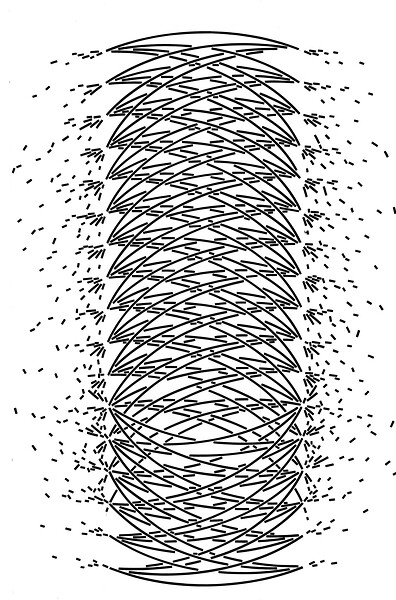 Vinylplot # 50, 2020 &ndash; Ed. 5; 173 x 120 cm; Folienplot aus matt schwarzer Vinylfolie