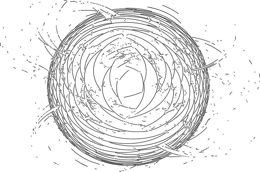 Vinylplot # 38, 2007 &ndash; Ed. 5; 240 x 360 cm; Folienplot aus matt schwarzer Vinylfolie