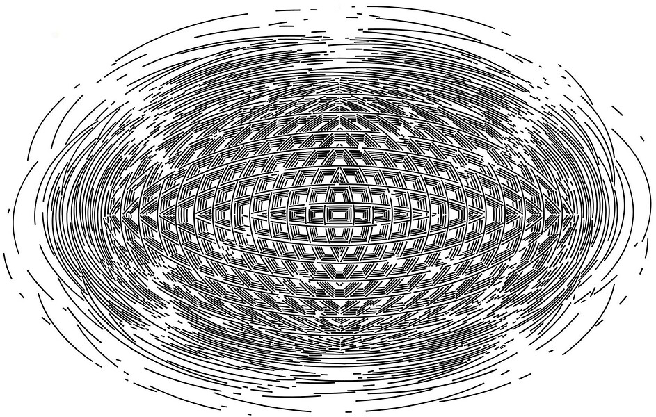 Vinylplot # 57, 2020 &ndash; Ed. 5; 186 x 292 cm; Folienplot aus matt schwarzer Vinylfolie
