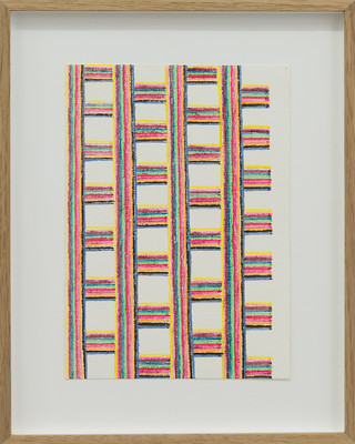 fashion (8), 2000 &ndash; 17,9 x 12,8 cm - gerahmt 25 x 20 cm ; Filzstift, Papier; Foto: Annette Kradisch