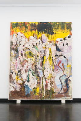 Dashdemed Sampil, o. T., 2016 &ndash; 250X200cm; Mörtel, Farbe auf Gipskartonwand; Foto: Annette Kradisch