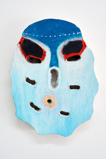 Sebastian Tröger, "Der Fremde", 2015 &ndash; ca. 30 x 25 x 4,5 cm; Öl/Gips/Holz; Foto: Tim Hufnagl