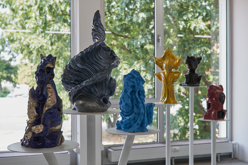 Ausstellungsansicht: Werke Christian Theiss &ndash; Foto: Annette Kradisch