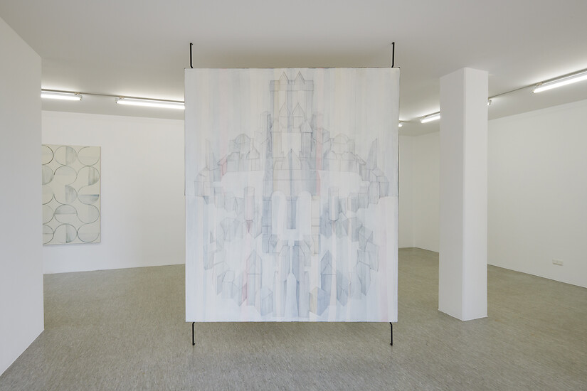 Ausstellungsansicht Jasmin Schmidt - Immer der gleiche Raum &ndash; Foto: Annette Kradisch