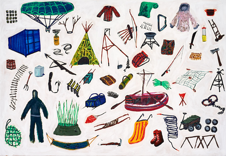Sebastian Tröger, "Die Reise",  2016 &ndash; 125 x 180 cm; Öl/Acryl auf Leinwand; Foto: Tim Hufnagl