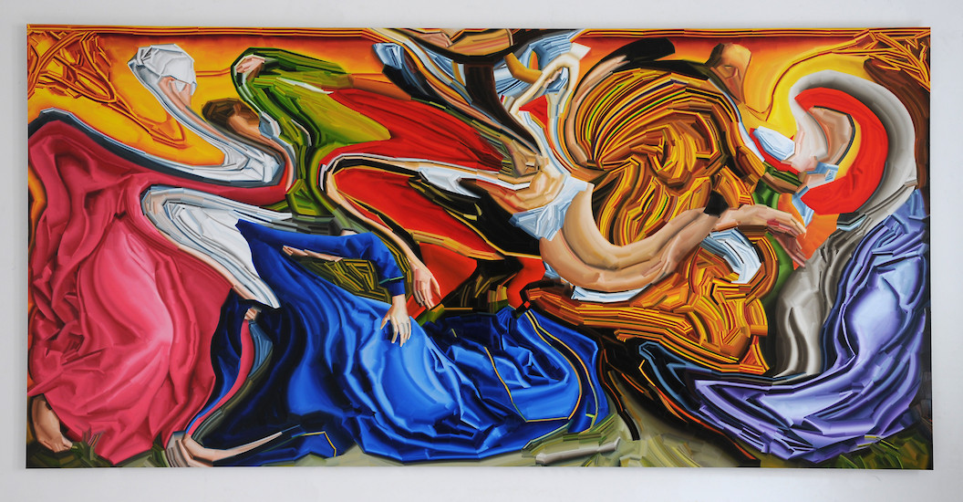 EP # 68 (nach Rogier van der Weiden), 2013 &ndash; 125 x 255 cm; Öl auf Aluminium
