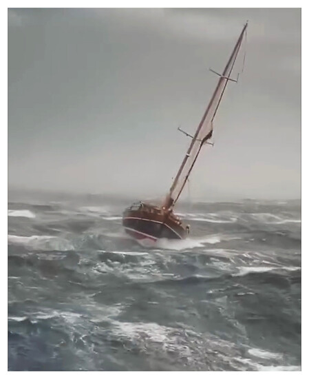 Sturm, Ibiza (aus der Werkserie Heat is on), (Ed. 2/7), 2025 &ndash; 60 x 42 cm; Risografie, ger. Museumsglas