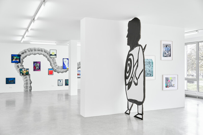 Ausstellungsansicht „Sei mein Freund” Sebastian Tröger und Steve Viezens &ndash; Foto: Tim Hufnagl