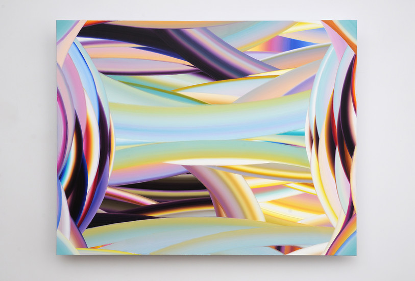 Gerhard Mayer,  EP 128 Morganit, 2020 &ndash; 34,3 x 43,4 cm; Öl auf Aluminium; Foto: Gerhard Mayer