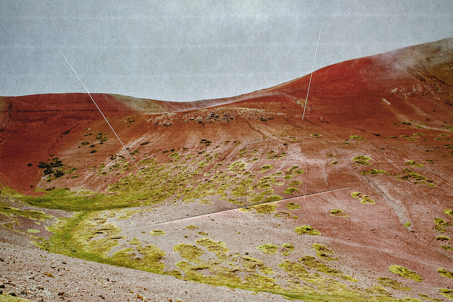 Red Carpet Ridge (Vinicunca, Peru) 2020 &ndash; aus Burning Heart (19-teilig); Ed. 3 + 2 AP; 58 x 87 cm; Archival Pigment Print auf Rice Papier