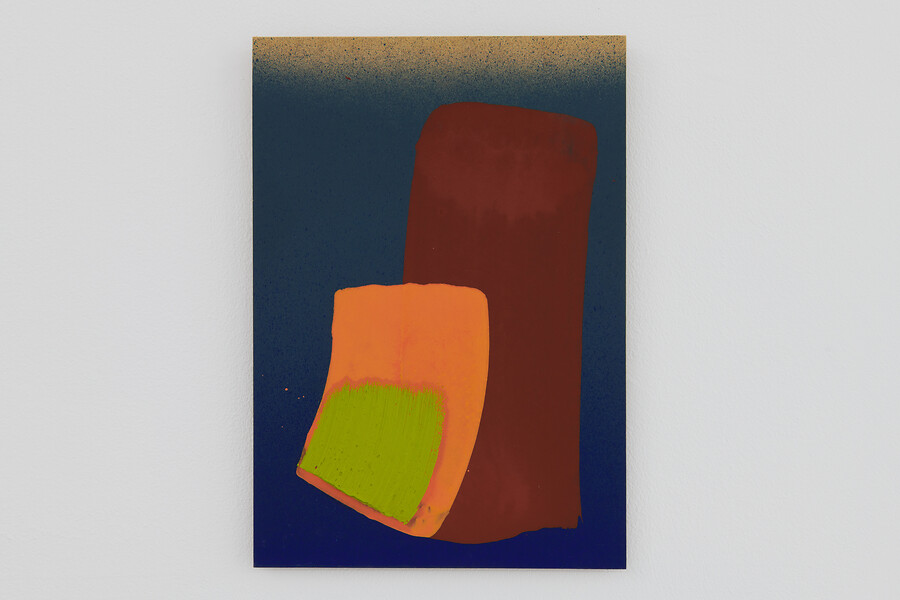 23_3_14, 2023 &ndash; 33,5 x 23,5 cm; Vinyl und Ölfarbe auf HDF; Foto: Annette Kradisch