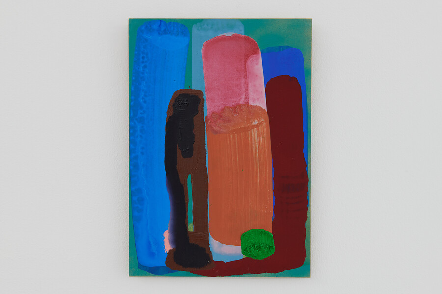 23_3_20, 2023 &ndash; 33,5 x 23,5 cm; Vinyl- und Ölfarbe auf HDF; Foto: Annette Kradisch