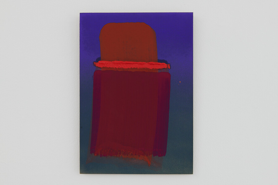 23_2_2, 2023 &ndash; 33,5 x 23,5 cm, Vinyl- und Ölfarbe auf HDF; Foto: Annette Kradisch